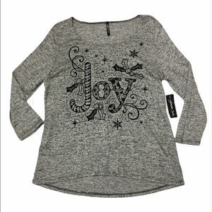 NEW Forever Jade “Joy” Christmas/Winter Shirt Top